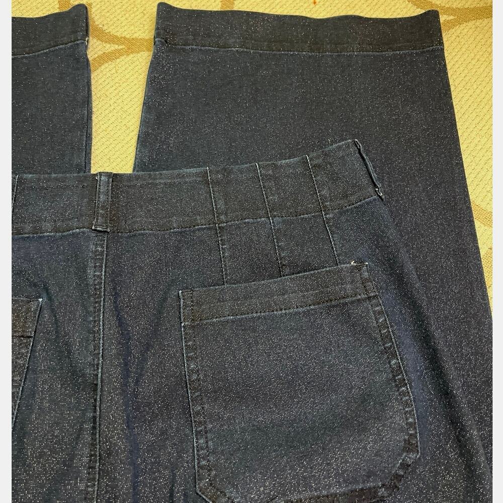Maeve The Colette High-Rise Cropped Wide-Leg Jeans: Sparkle Edition, size 32 - Picture 16 of 16